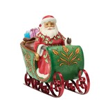 Figurine: Santa in a Musical Sleigh