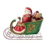 Figurine: Santa in a Musical Sleigh