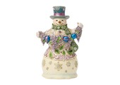 Figurine: Purple Snowman Figurine by Heartwood Creek