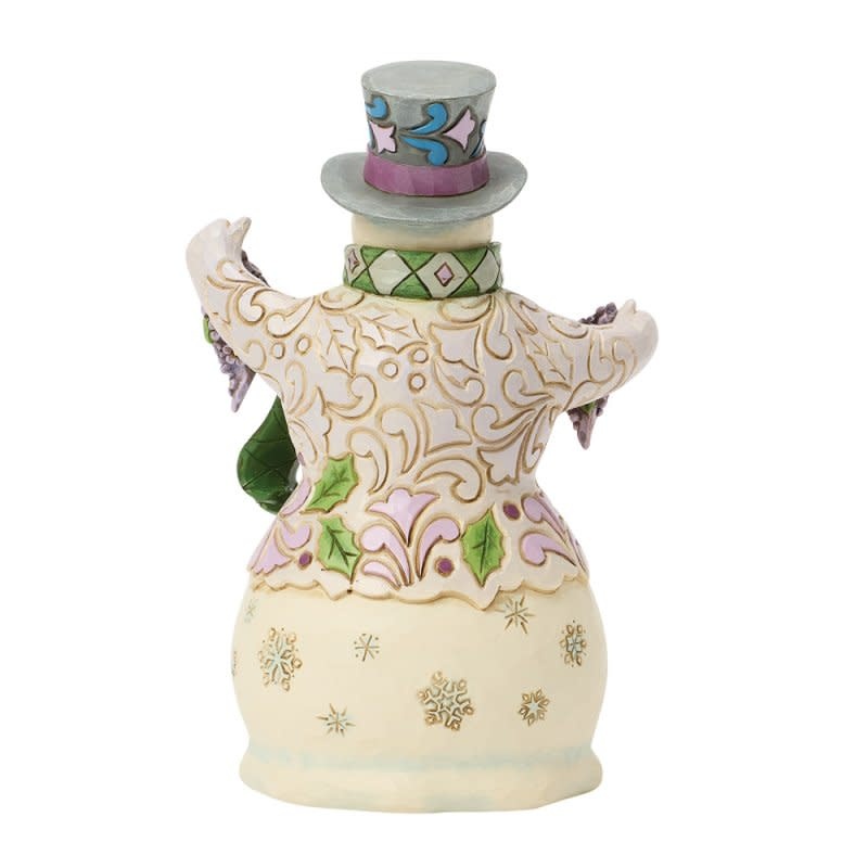 Figurine: Purple Snowman Figurine by Heartwood Creek