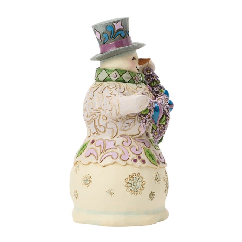 Figurine: Purple Snowman Figurine by Heartwood Creek