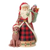 Figurine: Highland Glen Santa with Dog Figurine by Heartwood Creek