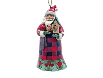 Ornament: Highland Glen Santa with Cardinal H/O by Heartwood Creek