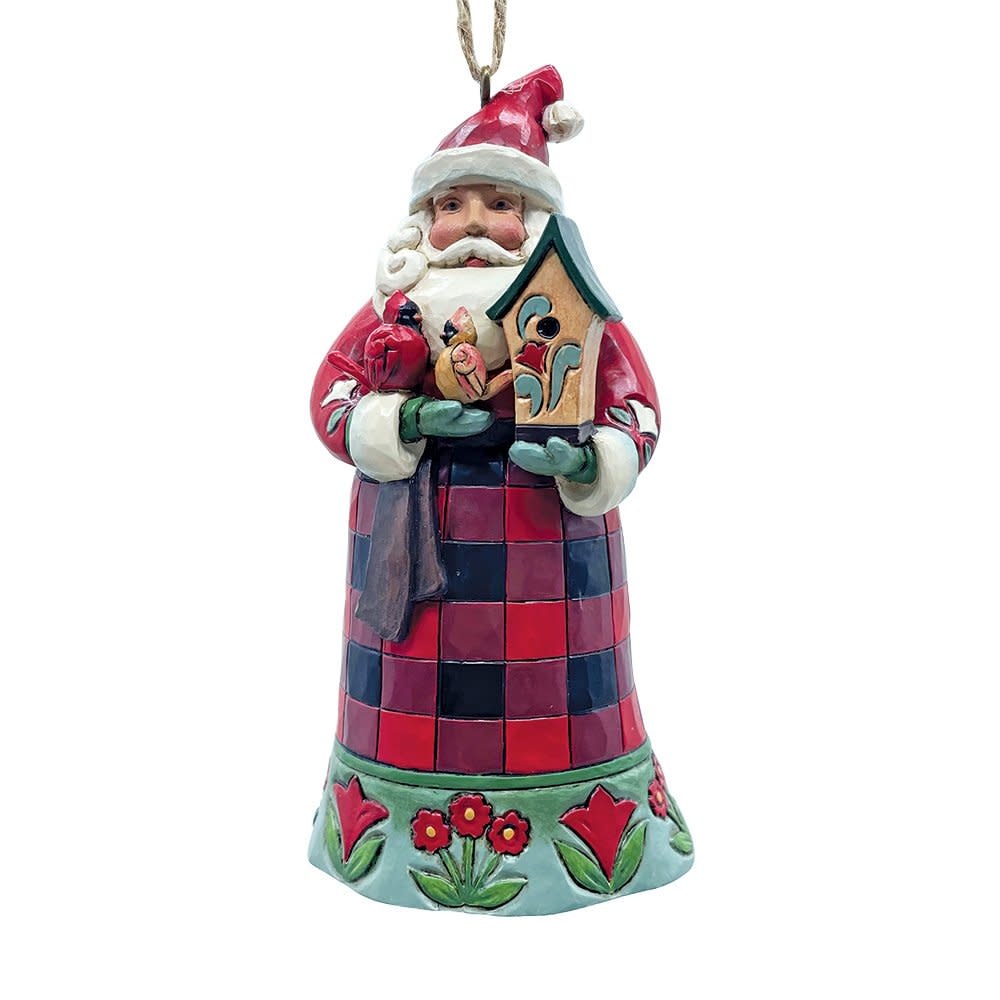 Ornament: Highland Glen Santa with Cardinal H/O by Heartwood Creek