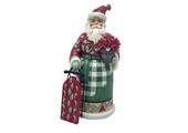 Figurine: Highland Glen Santa with Sled Figurine by Heartwood Creek