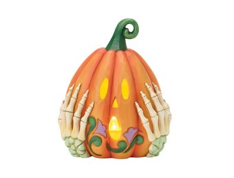 Figurine: Jack-o-lantern Skeleton LED Figurine by Heartwood Creek