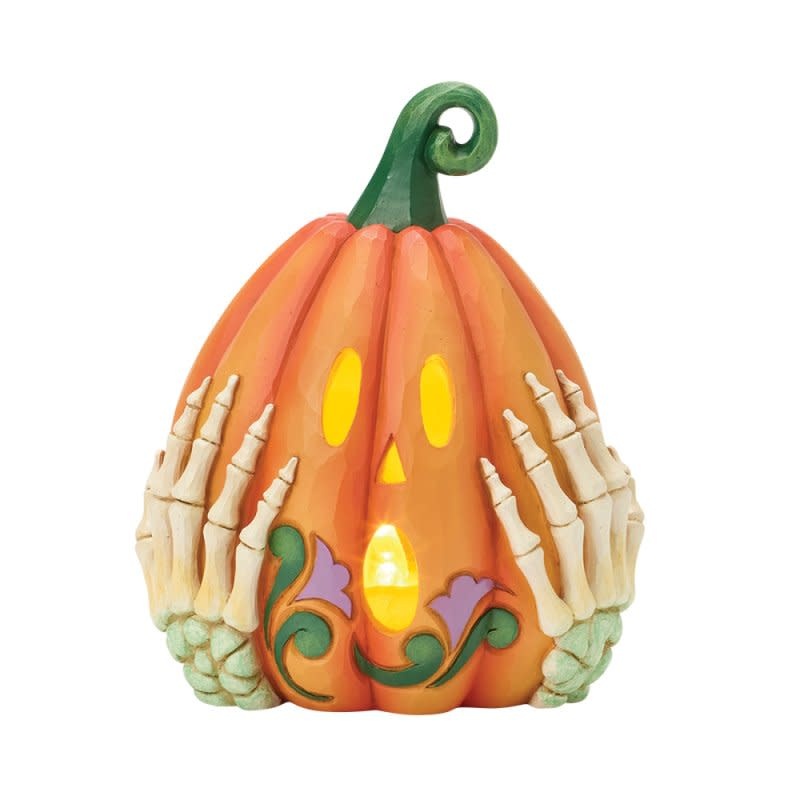 Figurine: Jack-o-lantern Skeleton LED Figurine by Heartwood Creek
