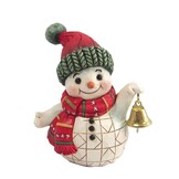 Mini Figurine: Snowman - Holding Bell