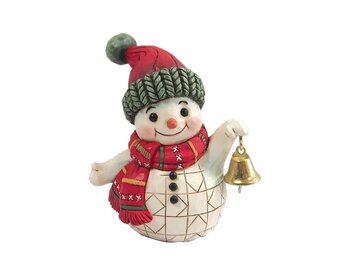 Mini Figurine: Snowman - Holding Bell