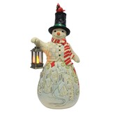 Figurine: Snowman - LED Candle Statue