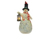 Figurine: Snowman - LED Candle Statue