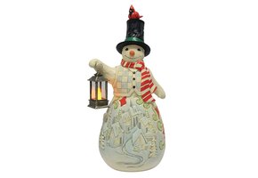 Figurine: Snowman - LED Candle Statue
