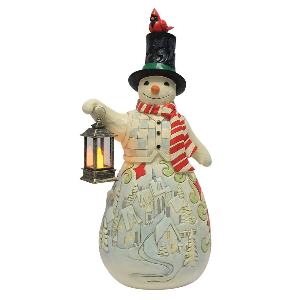 Figurine: Snowman - LED Candle Statue