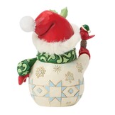 Figurine: Snowman - with a Bird Pint