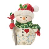Figurine: Snowman - with a Bird Pint