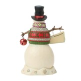 Figurine: Snowman with Christmas Sign