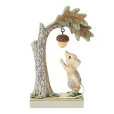 Figurine: Mouse with Acorn - White Woodland