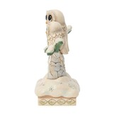 Figurine: Owls in a Tree -  White Woodland