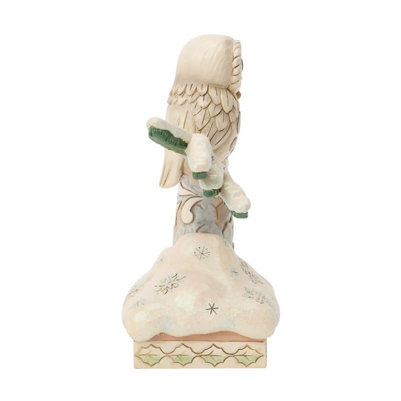 Figurine: Owls in a Tree -  White Woodland