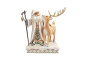 Figurine: Santa with a Buck - White Woodland