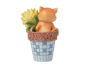 Figurine: Paws 'n' Petals - Cat in Flowerpot