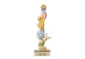 Figurine: Playful Pile-up - Stacked Bunny