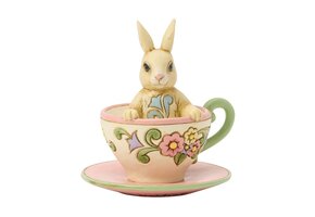 Mini Figurine:  Bunny in Teacup