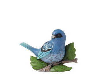 Figurine: Indigo Melody (Indigo Bunting Bird Figurine