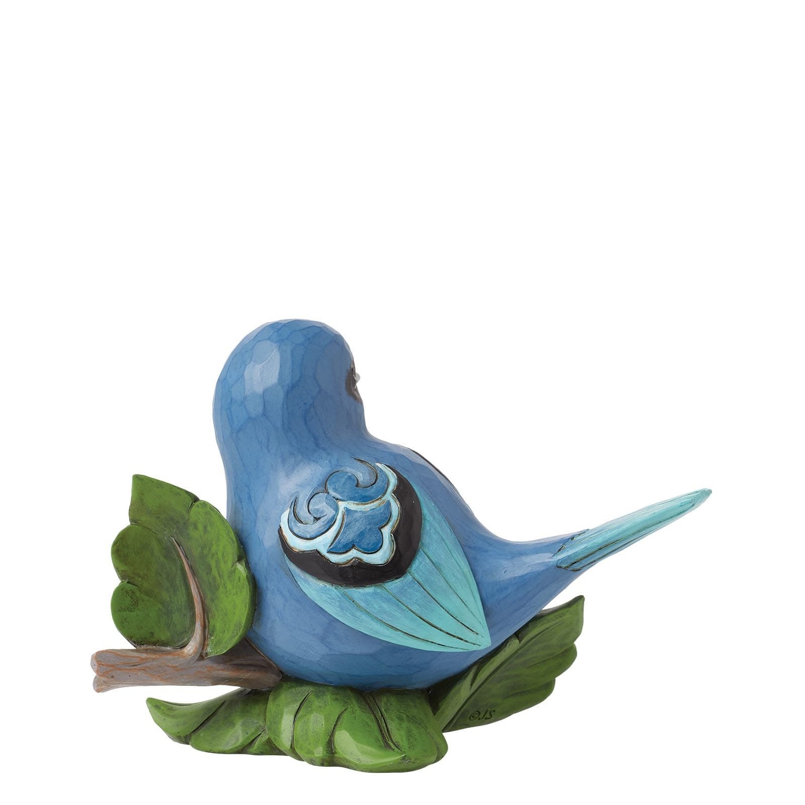 Figurine: Indigo Melody (Indigo Bunting Bird Figurine