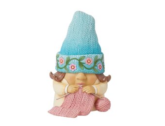 Figurine: Knitted by Hand (Knitter Gnome Figurine)