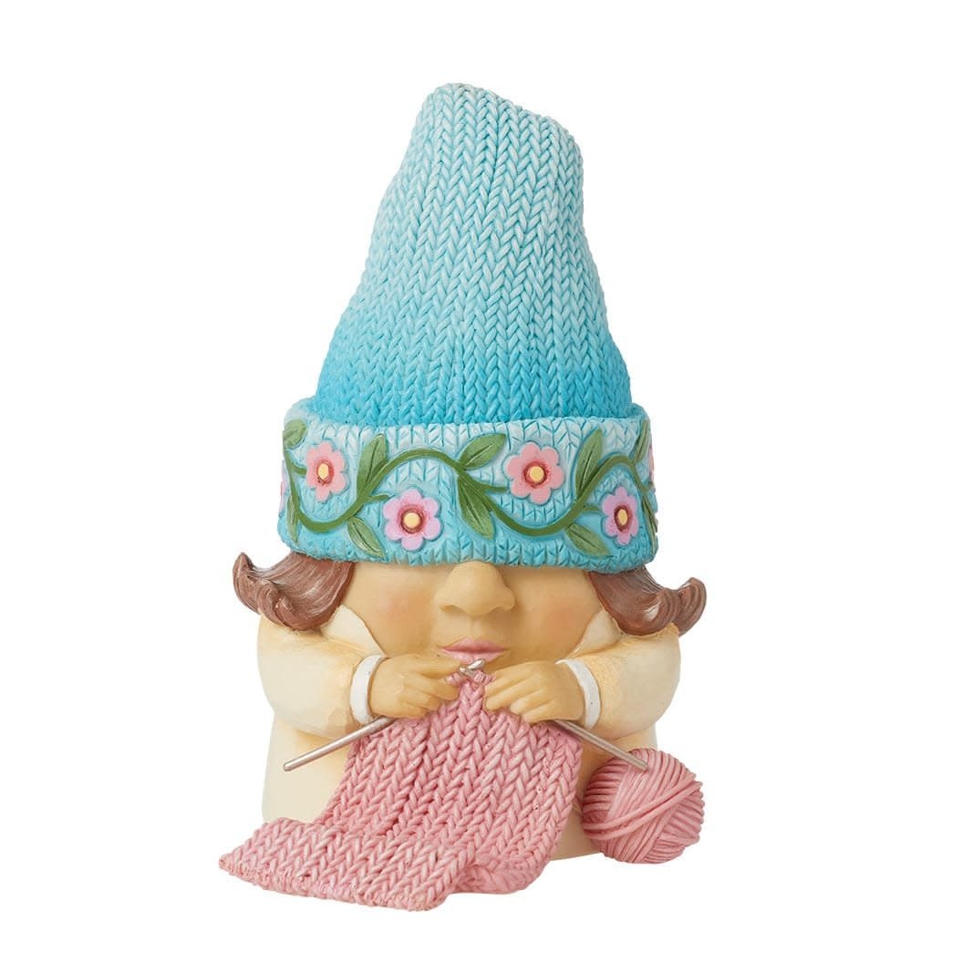 Figurine: Knitted by Hand (Knitter Gnome Figurine)