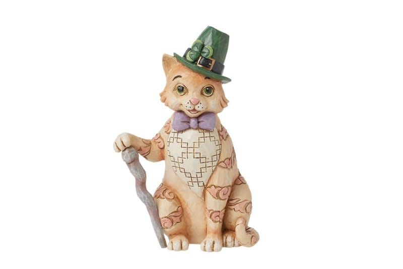 Figurine  Purr-fectly Irish (Orange Tabby Figurine)