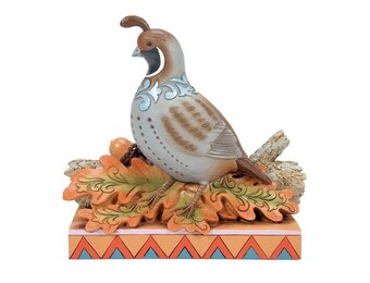Figurine Shades of Fall (Quail on Leaves)