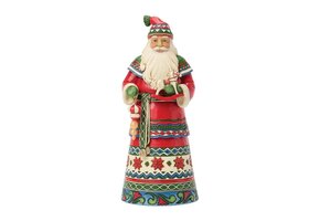 Figurine: Laplander Santa with Rocking Horse by Heartwood Creek