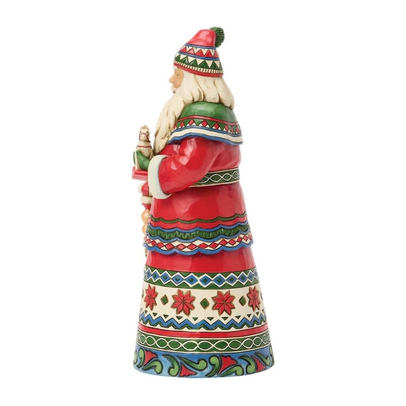 Figurine: Laplander Santa with Rocking Horse by Heartwood Creek
