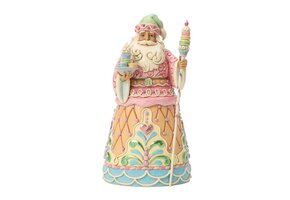 Figurine: Sweets Santa with Macaron Staff Figurine by Heartwood Creek