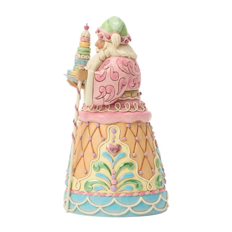 Figurine: Sweets Santa with Macaron Staff Figurine by Heartwood Creek