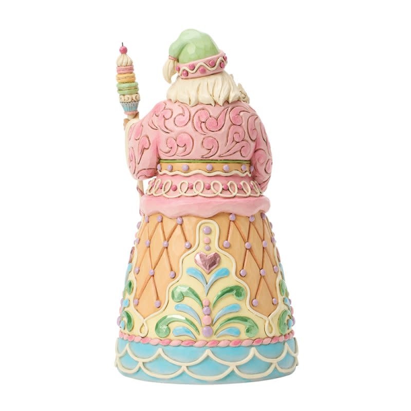 Figurine: Sweets Santa with Macaron Staff Figurine by Heartwood Creek