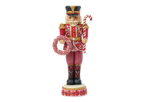 Noterkraker: Soldier Nutcracker Pink & Red
