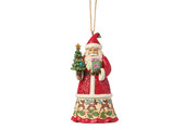 Ornament: Santa with Gifts Hanging Ornament by Heartwood Creek