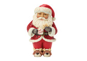 Figurine: Santa with Hot Cocoa Pint Figurine by Heartwood Creek