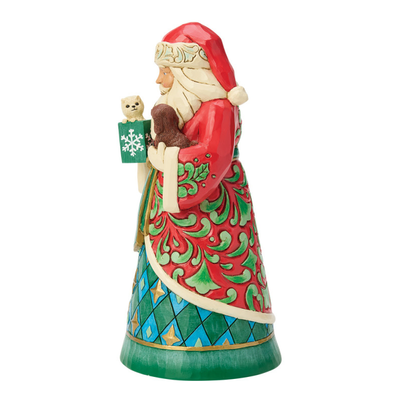 Figurine: Santa with Rescue Pets Figurine by Heartwood Creek