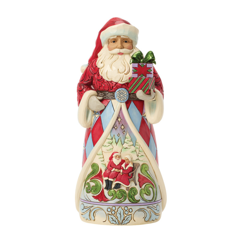 Figurine: Santa with Santa & Mrs Claus Scene by Heartwood Creek