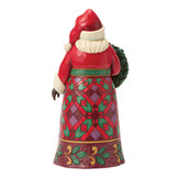 Figurine: Santa with Wreath & Poinsettias Figurine by Heartwood Creek