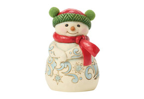 Figurine: Snowman with Pom Pom Hat Figurine by Heartwood Creek