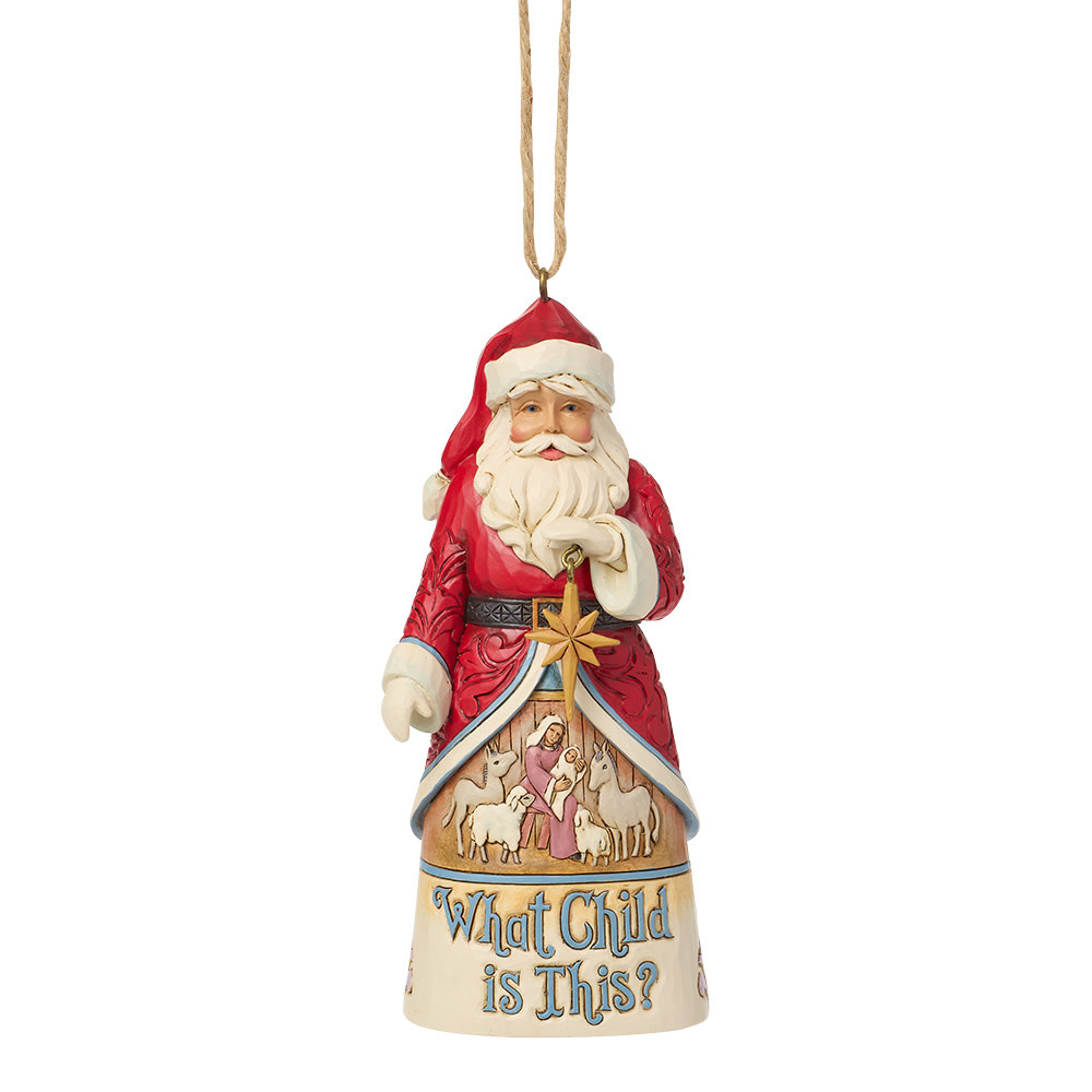 Ornament: Song Santa Hanging Ornament by Heartwood Creek