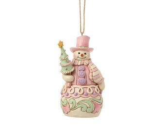 Ornament: Sweets Snowman with Tree Hanging Ornament by Heartwood Creek