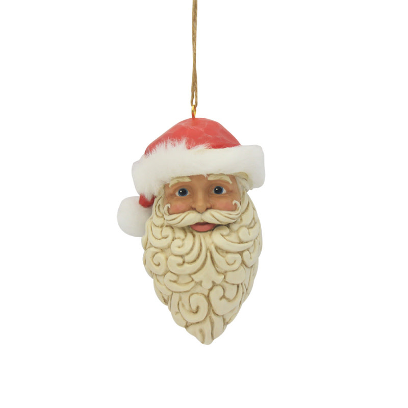 Hanging Ornament: Vintage Santa Head