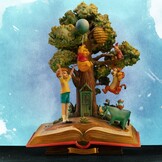 Figurine: Winnie the Pooh and Friends - Disney Classics Deluxe Art Scale Statue 1/10 (100th Anniversary) 31 cm