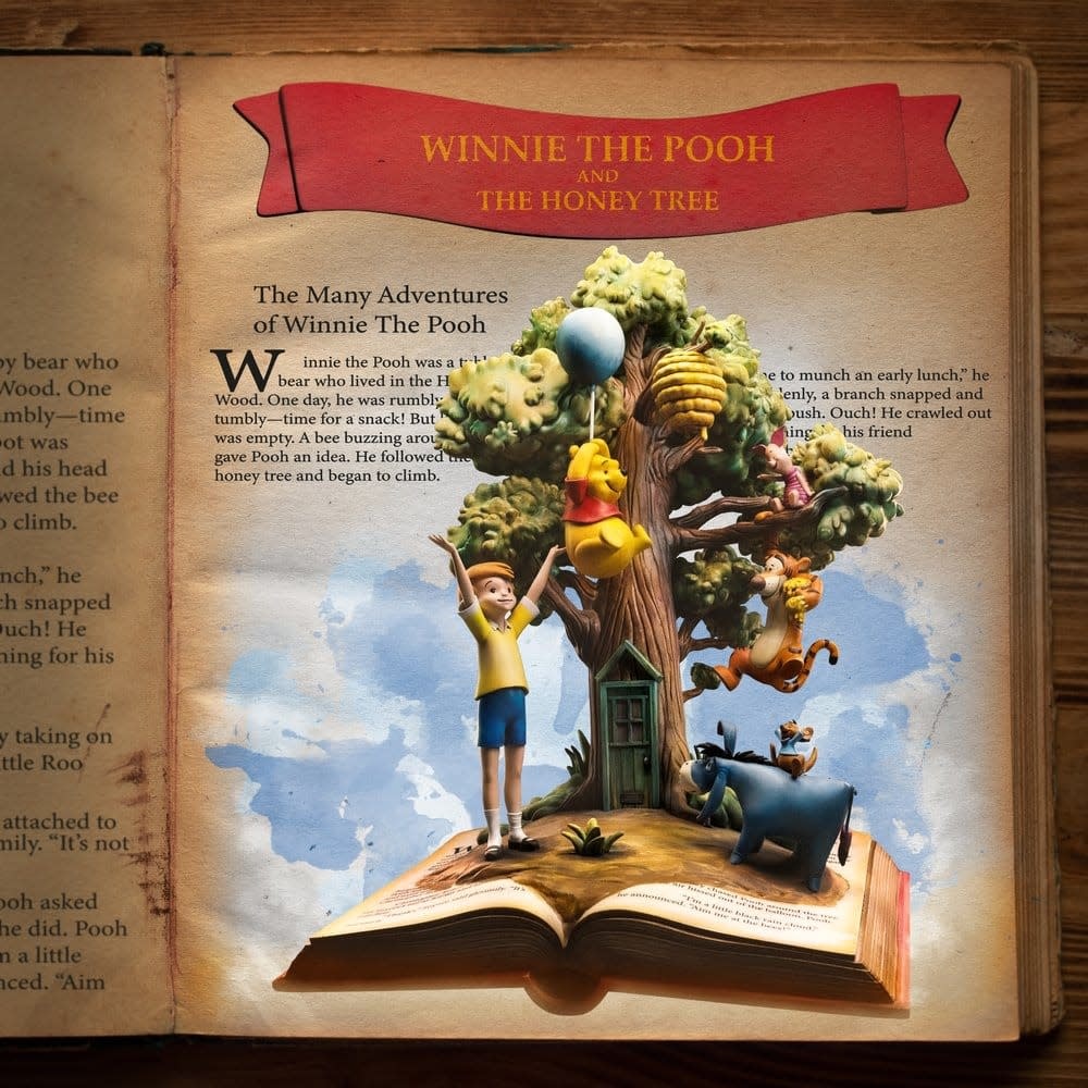 Figurine: Winnie the Pooh and Friends - Disney Classics Deluxe Art Scale Statue 1/10 (100th Anniversary) 31 cm